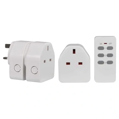 Image of Ex Pro Wireless Remote Control Plug Sockets 3 Socket &amp; 1 30m Range 13A/3120W Programmable with On/Off Switch for Household Appliances