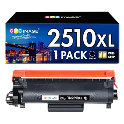 Image of GPC Image TN2510XL TN2510 Toner Cartridge Compatible with Brother TN 2510XL, High Yield for DCP L2627DWE L2660DW; MFC L2860DWE L2800DW L2860DW L2827DWXL L2827DW L2827DWE Printer, 1 x Black