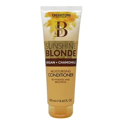 Image of Creightons Sunshine Blonde Extra Moisturising Conditioner (250ml) Made with Argan &amp; Chamomile to Rehydrate, Brighten Smooth. Enhances Natural Colour Treated Blondes