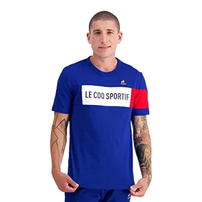 Image of Le Coq Sportif Tri Tee Ss No. 1 M Electro Blue T Shirt, XL