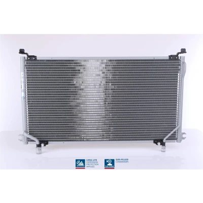 Image of 1960490, 1961628, 1961970, 921100F700, 9211059G00 Condenser NISSENS 94863 without dryer Aluminium 678mm R1234yf