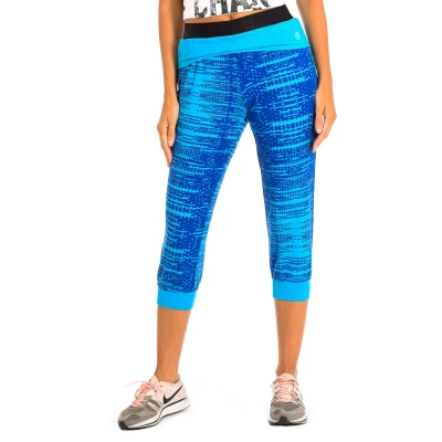 Image of Zumba Womenss Sports Pirate Pants with Double Elastic Waistband Z1B00312 Blue Size X Small