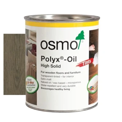 Image of Osmo Polyx® Oil Tints Hard Wax 3074, Graphite Satin Finish, 750ml Durable Wood for Wooden Furniture, Water Resistant Floor Wax, Treatments Ideal Oak, Pine, Spruce, Beech &amp; More
