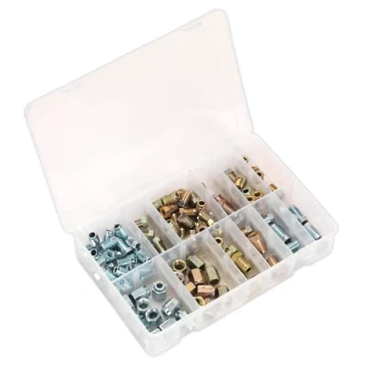 Image of Sealey Brake Pipe Nut Assortment 200pc Metric &amp; Imperial