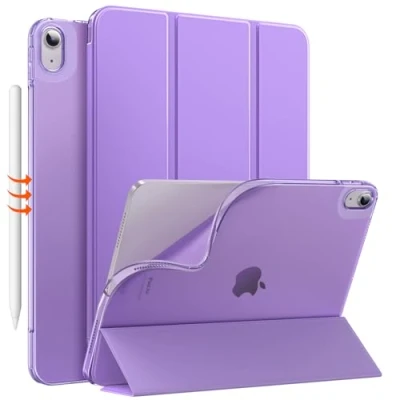 Image of MoKo for iPad Air 6th Generation 11 inch Case (M2) 2024, 5th/4th Gen 10.9&quot; 2022/2020, Translucent Frosted Soft TPU Back Cover 6/5/4 Gen, Slim Case, Lilac