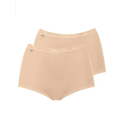 Image of Sloggi Women&#039;s Basic+ Maxi 2p Brief, Skin, 20 UK