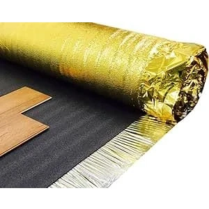 Image of Acoustic Sonic Gold Underlay 5mm Thick Choose Any Size for All Wood, Laminate Flooring Damp Proof Mebrane Great Sound &amp; Heat Insulation (6)