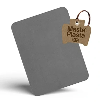 Image of MastaPlasta Extra Large Instant Self Adhesive Suede Repair Patch Grey 28cm x 20cm (11in 8in). Upholstery Quality Patches for Sofas, Car Seats, Bags &amp; More. Perfect velvets!