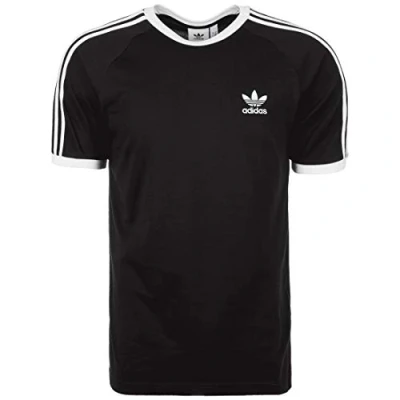 Image of Adidas 3 Stripes T Shirt Black Medium