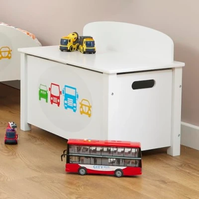 Image of Liberty House Toys Kid&#039;s Wooden Transport Toy Box, White
