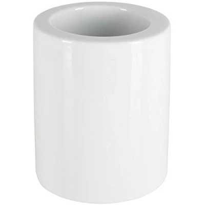 Image of Spirella Jet Collection Stoneware Toilet Brush Holder, 12 x 14 cm, White