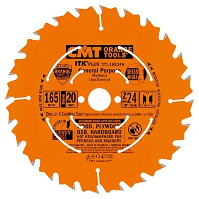 Image of CMT 271.165.24H ITK Plus RIP and Crosscut Saw Blade HW 165X1.7X20(+15,87) Z=24 ATB+Shear