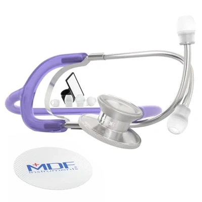 Image of MDF® Dual Head Lightweight Stethoscope Translucent Purple (MDF747I CH)