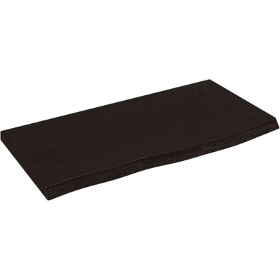 Image of vidaXL Bathroom Countertop Dark Brown 60x30x2 cm Treated Solid Wood