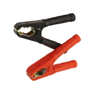 Image of KafTon 100A Pair of Red Black Insulated Electrical Crocodile Alligator Jump Lead Clips Booster Clamps (1 1 + Red)