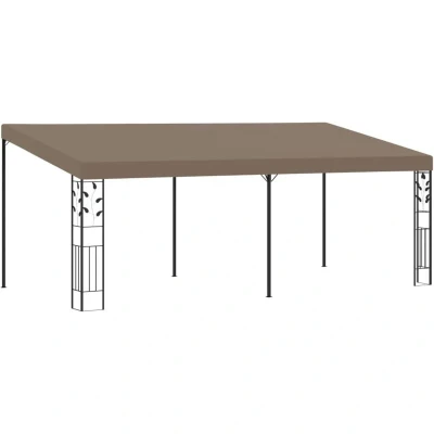 Image of vidaXL Wall mounted Gazebo 6x3x2.5 m Taupe