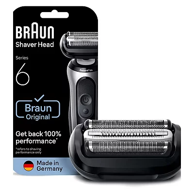 Image of Braun Series 6 Electric Shaver Original Replacement Head, Get Back 100% Performance, Compatible with 60, 61, 62 Generations Shavers, 64B