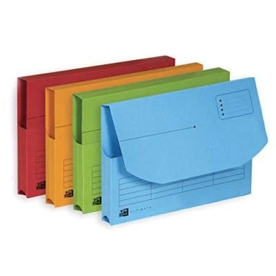 Image of ELBA A4 Ultimate Document Wallet Assorted Colours (Pack of 25)