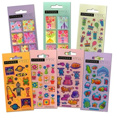 Image of Paper Projects 01.70.24.084 Craft Sticker Bundle Perfect for Scrapbooking and Decoration Reusable on Non Porous Surfaces, 19.5cm x 9.5cm