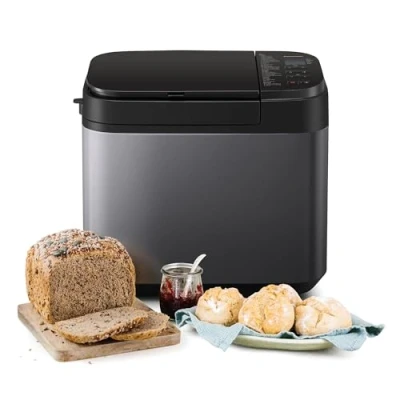 Image of Panasonic YR2540 Fully Automatic Breadmaker, with yeast &amp; nut dispensers, Manual Settings for Bread Rising, Dual Temperature Sensors, 13 Hours Digital Timer, Gunmetal