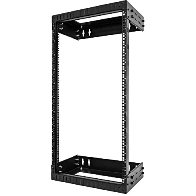 Image of StarTech.com 2 Post 21U Heavy Duty WALL Mount Network Rack, 19&quot; Open Frame Server Rack with Adjustable Depth, Data for IT / AV Patch Panel Computer Equipment (RACK 20 OA)