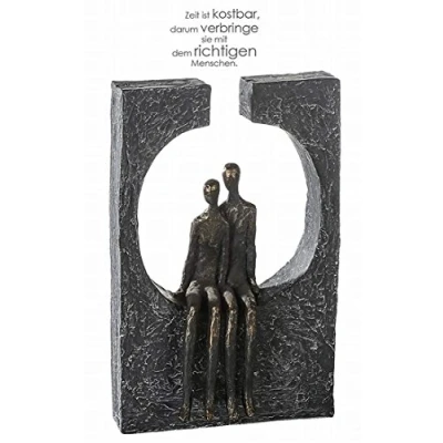 Image of Casablanca modernes Design Sculpture, Poly, Bronze Grey, Höhe 27,5 cm
