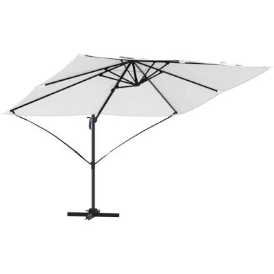 Image of vidaXL Cantilever Umbrella Sand Polyester Large Tiltable