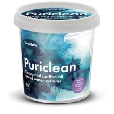 Image of CleanTabs Puriclean Cleans and Purifies all stored water systems, 400g