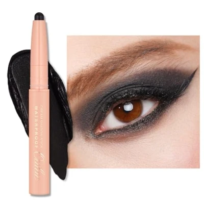 Image of Oulac Matte Black Eyeshadow Stick Twist Up Waterproof Pencil, Long Lasting &amp; Smudge Proof, Vegan Cruelty Free, 1.25g, WM05 Nocturnal