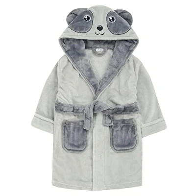 Image of Undercover Kids Panda Dressing Gown 18C792 Grey 7 8 Years