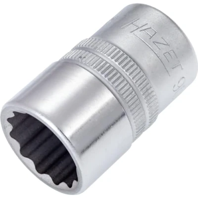 Image of Hazet 1/2 Inch 17/38 mm Bi Hex Socket Wrench Insert Silver