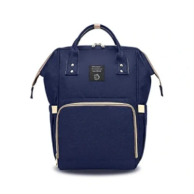 Image of SONARIN Baby Nappy Changing Backpack,Diaper Bag,Multi Function Travel Backpack Organizer with Bottle Insulated Bags,Waterproof, Large Capacity(Dark Blue)