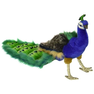 Image of Hansa Peacock Plush Soft Toy by 5433. 24cm