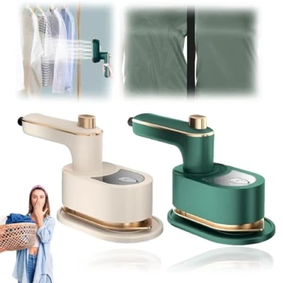 Image of Ironizze Pro, Pro Portable Steam Iron, Ionizze Steamer, Steamer Iron for Clothes Travel Mini, Foldable Handheld, Wet and Dry Use (2Pcs)