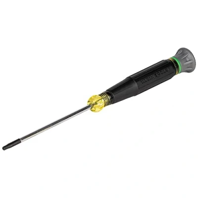 Image of Klein Tools 6323 Mini Precision Screwdriver, T10H TORX Tamperproof Tool with Cushion Grip Handle and Color Coded Rings, 3 Inch Shank