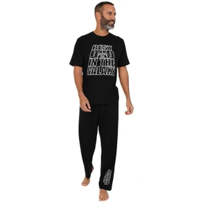 Image of Star Wars Mens Best Dad in the Galaxy Long Pyjama Set (XX Large) Black
