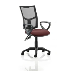 Image of Eclipse II Lever Task Operator Chair Black Mesh Back With KCUP1022