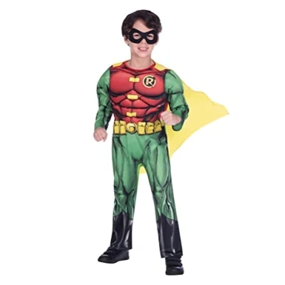 Image of amscan (PKT) (9906090) Child Boys Robin Classic Costume (3 4yr)