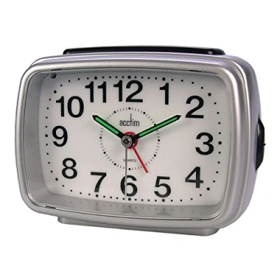 Image of Acctim 13882 Titan 2 Silver Alarm Clock, One Size, See description