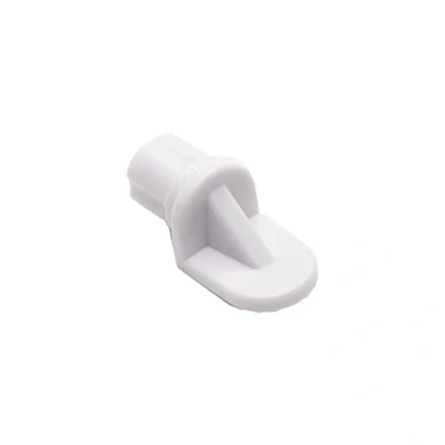 Image of Merriway BH03541 (30 Pcs) White Plastic Push In Shelf Support Stud 5mm Pack of 30 Pieces