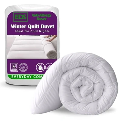 Image of EDS Summer Duvet Single Size 4.5 Tog Lightweight Hypoallergenic Cooler Quilt for Night Sweats Breathable Machine Washable Comforter (SINGLE 200 cm x 135 cm, TOG)