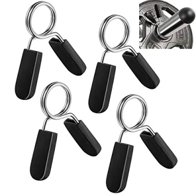 Image of Lestino 1 inch (25 mm) Spring Clip Collars (Pack of 4), Exercise Barbell Clamps for Standard Smooth Weight Bar, Curl Bar and Dumbbell Handle (Non Threaded)