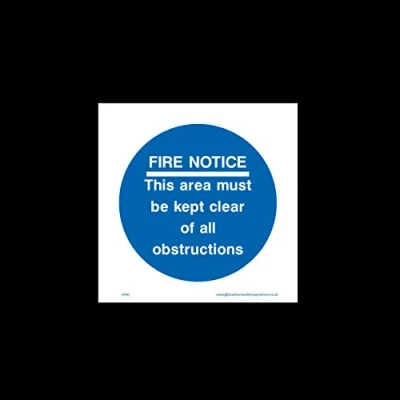 Image of Fire Notice This area Sticker/Self Adhesive Sign Exit, Gangway, Emergency, Route (FPR7)