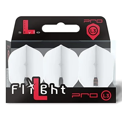 Image of PerfectDarts 1 SET L STYLE CHAMPAGNE DART FLIGHTS SHAPE WHITE