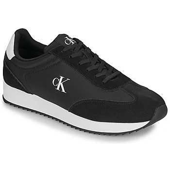 Image of Calvin Klein Jeans Classic Cupsole Trainers, Men&#039;s, Size: 6.5, Black/bright white Leather