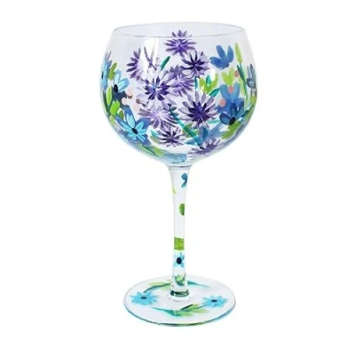 Image of Lesser &amp; Pavey Gin Glass for Women Men Gifts Cornflower Premium Suitable Any Occasion Lynsey Johnstone, Cornflowers