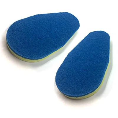 Image of Pack of 2 Corner Scourers Sponge Replacement Pads, Kitchen or Bathroom Cleaning for Scrubbing Sink, Tile Walls, Washbasins, and Bathtub