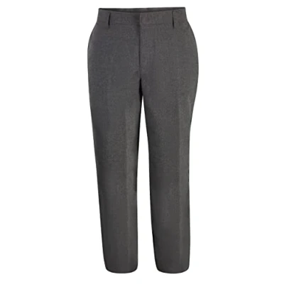 Image of ChicWhisper Boys Slim Fit Crease Stain Resistant Adjustable Waist School Trousers Grey