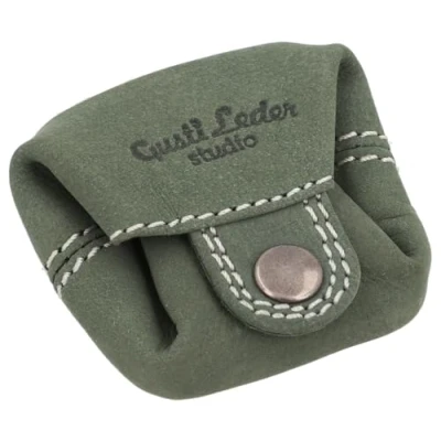 Image of Gusti Small Wallet Leather Linus Brown Coin Purse Light Blue