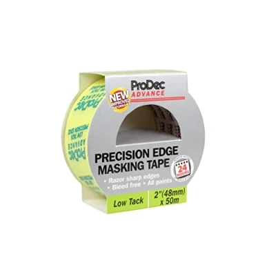 Image of ProDec Advance ATMT008 48mm (2 inch) x 50m Low Tack Precision Edge Multi Surface Painters Masking Tape For Razor Sharp Lines with No Paint Bleed Indoor Painting and Decorating, Green